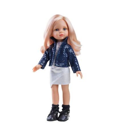 Carla med bl� lackjacka