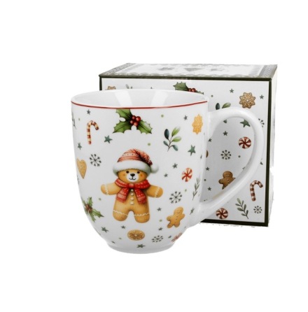 Porslinsmugg, julmotiv nalle Jumbo XXL